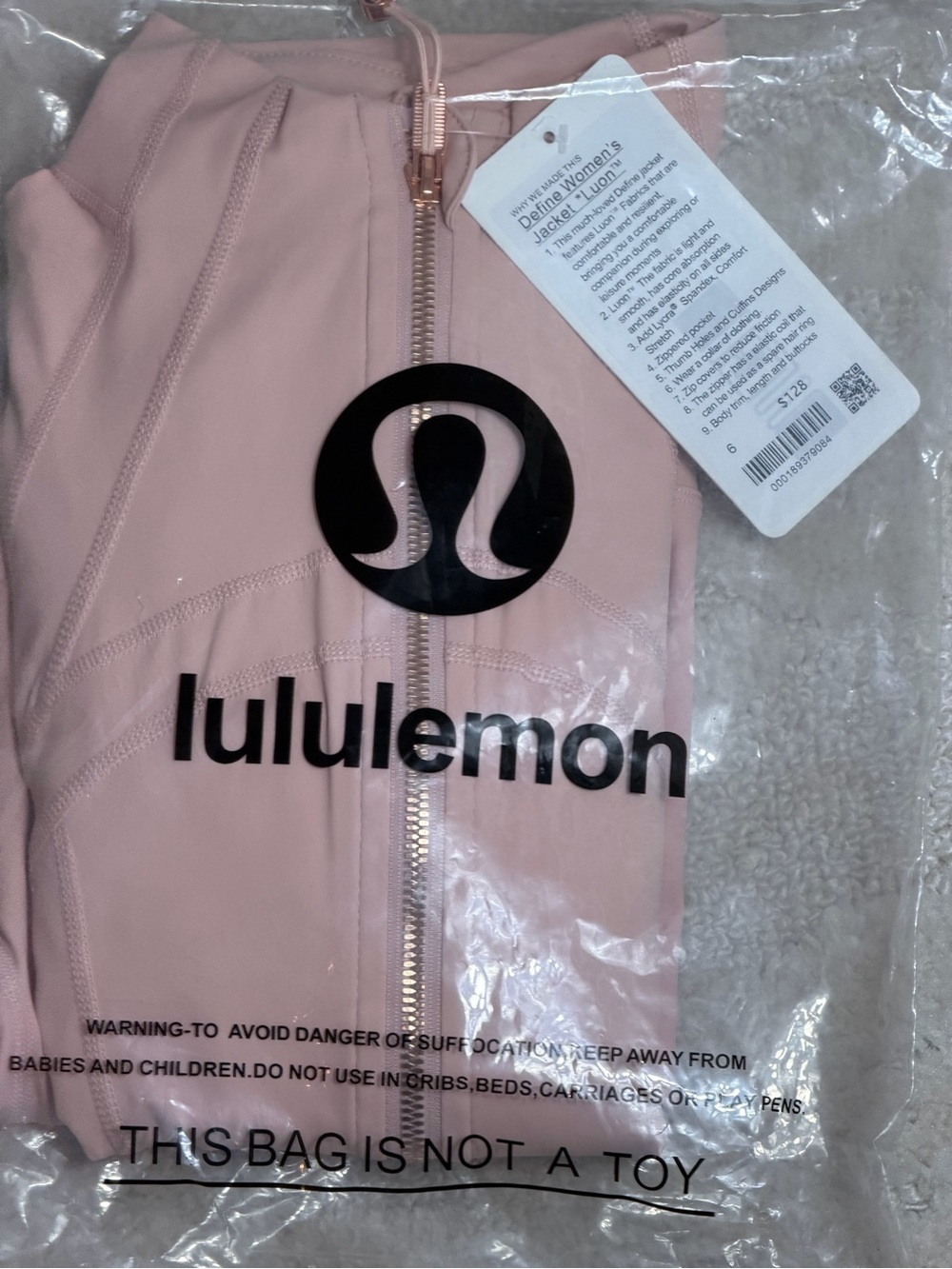 lululemon athletica Dusty Pink Zip-Up Bomber Jacket